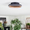 Macos Plafonnier LED Couleur bois, Noir, 1 lumière