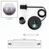 Koyoto Suspension, Boule lumineuse, Suspension Clair, Fumé, 1 lumière