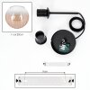 Koyoto Suspension, Boule lumineuse, Suspension Ambre, Clair, 1 lumière