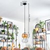 Koyoto Suspension, Boule lumineuse, Suspension 20 cm Ambre, 1 lumière