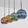 Koyoto Suspension, Boule lumineuse, Suspension Bleu, Or, Vert, Cuivré, 4 lumières