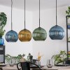 Koyoto Suspension, Boule lumineuse, Suspension Bleu, Or, Vert, 4 lumières