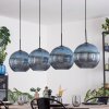 Koyoto Suspension, Boule lumineuse, Suspension Bleu, 4 lumières