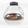 Ripoll Plafonnier, Boule lumineuse Chrome, Clair, Fumé, 1 lumière