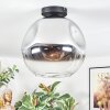 Ripoll Plafonnier, Boule lumineuse Chrome, Clair, Fumé, 1 lumière