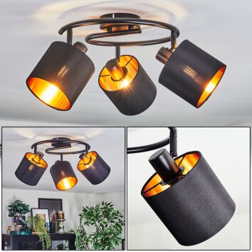 Alsen Plafonnier, Spot de plafond Noir, 3 lumières