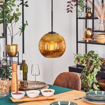 Koyoto Suspension, Boule lumineuse, Suspension Or, 1 lumière