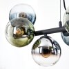 Gastor Suspension, Boule lumineuse, Suspension Bleu, Chrome, Vert, Clair, Fumé, 8 lumières