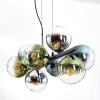 Gastor Suspension, Boule lumineuse, Suspension Bleu, Chrome, Vert, Clair, Fumé, 8 lumières
