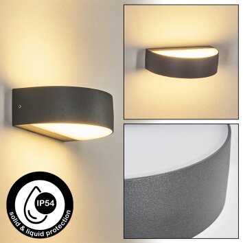 Duron Lampe murale d´extérieur, Luminaire Up & Down, Applique murale LED Anthracite, 1 lumière