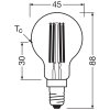 Luminaires Osram E14 2.2 Watt blanc chaud 470 Lumen