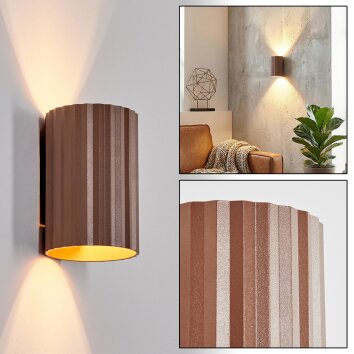 Fonir Luminaire Up & Down, Applique murale Brun, 1 lumière