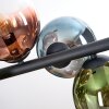 Gastor Suspension, Boule lumineuse, Suspension Bleu, Vert, Clair, Cuivré, 8 lumières