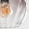 Koyoto Plafonnier, Boule lumineuse Ambre, Clair, Fumé, 4 lumières