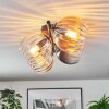 Koyoto Plafonnier, Boule lumineuse Ambre, Clair, Fumé, 4 lumières