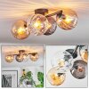 Koyoto Plafonnier, Boule lumineuse Ambre, Clair, Fumé, 4 lumières