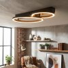 Galor Plafonnier LED Couleur bois, Noir, 1 lumière