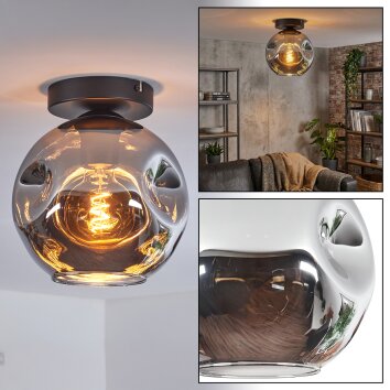 Ripoll Plafonnier, Boule lumineuse Fumé, 1 lumière