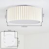 Deran Plafonnier Blanc, 2 lumières