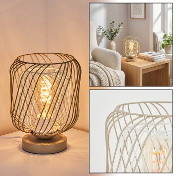 Narla Lampe à poser Sable, Blanc, 1 lumière