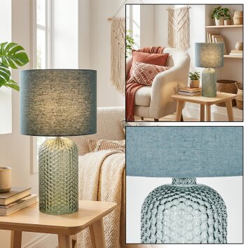 Fonil Lampe à poser Bleu, 1 lumière