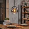 Ripoll Suspension, Boule lumineuse, Suspension Chrome, Clair, Fumé, 1 lumière