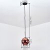 Ripoll Suspension, Boule lumineuse, Suspension Cuivré, 1 lumière