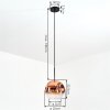 Ripoll Suspension, Boule lumineuse, Suspension Clair, Cuivré, 1 lumière