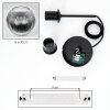 Koyoto Suspension, Boule lumineuse, Suspension Clair, Fumé, 1 lumière