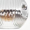 Ripoll Plafonnier, Boule lumineuse Chrome, Clair, Fumé, 1 lumière