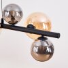 Chehalis Suspension, Boule lumineuse, Suspension Ambre, Fumé, 8 lumières