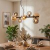 Chehalis Suspension, Boule lumineuse, Suspension Ambre, Fumé, 8 lumières