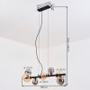 Chehalis Suspension, Boule lumineuse, Suspension Ambre, Fumé, 8 lumières