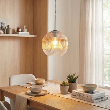 Koyoto Suspension, Boule lumineuse, Suspension Ambre, Clair, 1 lumière