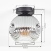 Ripoll Plafonnier, Boule lumineuse Clair, Fumé, 1 lumière