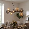Chehalis Suspension, Boule lumineuse, Suspension Ambre, Fumé, 8 lumières