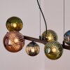 Chehalis Suspension, Boule lumineuse, Suspension Bleu, Vert, Cuivré, 8 lumières
