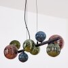 Chehalis Suspension, Boule lumineuse, Suspension Bleu, Vert, Cuivré, 8 lumières