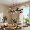 Chehalis Suspension, Boule lumineuse, Suspension Ambre, Clair, Fumé, 8 lumières