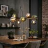 Chehalis Suspension, Boule lumineuse, Suspension Bleu, Chrome, Vert, Fumé, 8 lumières