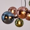 Chehalis Suspension, Boule lumineuse, Suspension Bleu, Vert, Cuivré, 8 lumières