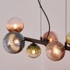 Chehalis Suspension, Boule lumineuse, Suspension Bleu, Vert, Clair, Cuivré, 8 lumières