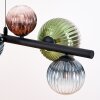 Chehalis Suspension, Boule lumineuse, Suspension Bleu, Vert, Clair, Cuivré, 8 lumières