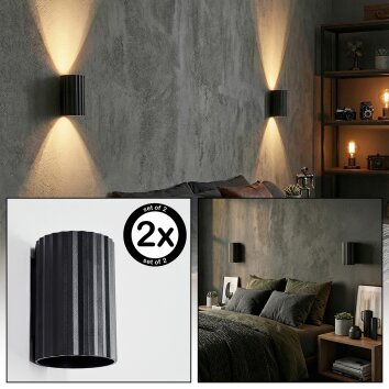 Fonir Luminaire Up & Down, Applique murale Noir, 1 lumière