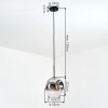 Ripoll Suspension, Boule lumineuse, Suspension Clair, Fumé, 1 lumière