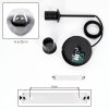 Ripoll Suspension, Boule lumineuse, Suspension Clair, Fumé, 1 lumière