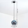 Ripoll Suspension, Boule lumineuse, Suspension Bleu, 1 lumière