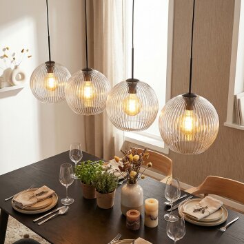 Koyoto Suspension, Boule lumineuse, Suspension Clair, 4 lumières