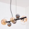 Chehalis Suspension, Boule lumineuse, Suspension Ambre, Clair, Fumé, 8 lumières