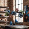 Chehalis Suspension, Boule lumineuse, Suspension Bleu, Vert, Cuivré, 8 lumières